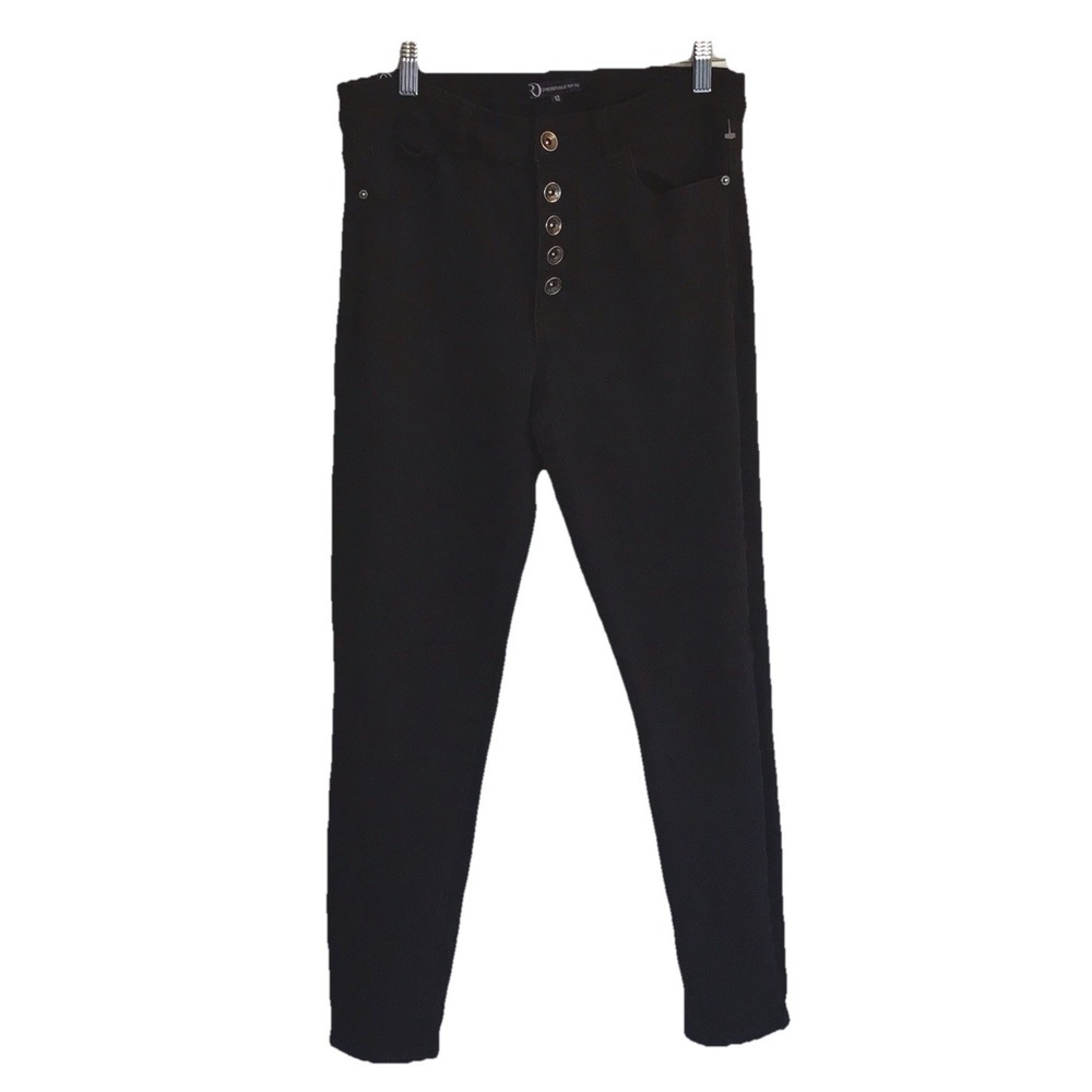 One Republic For All Womens Jeans Size 12 Black Stretch Cropped Pockets Casual